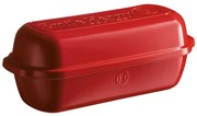 Červená keramická forma na chlieb Emile Henry, 39 × 16,5 cm