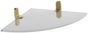 Erga Nature Gold, rohová polička na kozmetiku, zlatá lesklá, ERG-05851