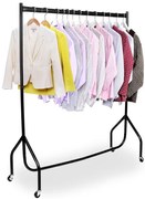 Vešiakový stojan na kolieskach KOJO čierny