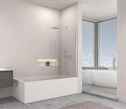 Erga Ozark, 1-krídlová vaňová zástena 70x140 cm, 6mm číre sklo, chrómový profil, ERG-V02-OZARK-070-CR