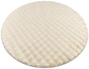 Koberec BUBBLE slonová kosť 12 štrukturálny 3D, kruh