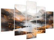 Obraz - Maľba horskej krajiny (150x105 cm)