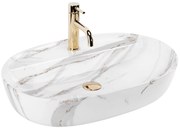 Rea Aura, umývadlo na dosku 610x410x130mm, imitácia kameňa-Shiny Aiax, REA-U6623