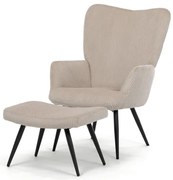 Autronic BONTEC Relaxačné kreslo, modrá, menčestrová látka, AK-L7285 BLUE6 Farba: Béžová