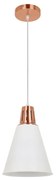 Klausen KL 6237 - Luster na lanku SHADE 1xE27/15W/230V medená/biela