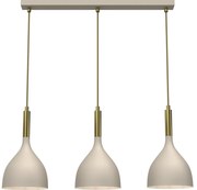 Luster na lanku NOAK 3xE27/15W/230V béžová/zlatá