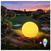 LED RGBW stmievateľná vonkajšia lampa GLOBO 1xE27/9W/230V pr. 40 cm IP44