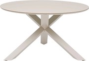 Hliníkový jedálenský stôl ORIENT ø 130 cm (ivory)