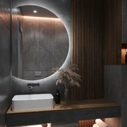 Okrúhle zrkadlo s LED svetlom E6