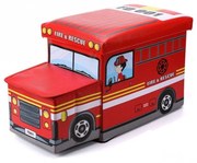 Detská taburetka červená, zmrzlinárske auto