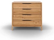 Nízka komoda z dubového dreva v prírodnej farbe 95x80 cm Twig – The Beds