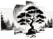 Obraz – Čiernobiela bonsai (150x105 cm)