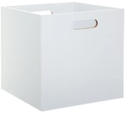 Úložný box Wood, 31x31x31 cm, biela