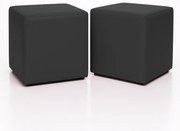 Sedací vak taburetka kocka čierna EMI