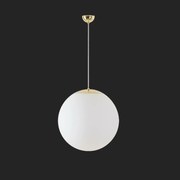 Osmont 70828 Isis S4 Pm-m závesné plastové svietidlo mosadz leštená biela Ip