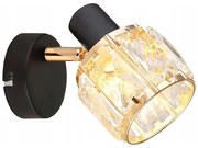 Nástenné bodové svietidlo DUBAI 1xE14/40W/230V čierna/zlatá