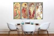 Obraz na plátne ŠTYRI ROČNÉ OBDOBIA 120x70 cm – Alfons Mucha | rôzne rozmery