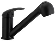 KFA Armatura 6613-110-81 - Drezová batéria s vyťah. sprškou INDIRA mosadz/čierna