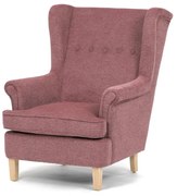 Křeslo ušák, růžová látka, AK-388 PINK2