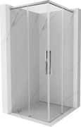 Mexen Rox, Duo posuvný sprchový kút 75 x 75 cm, číre sklo, chrómový profil, 8C2D-075-075-01-00