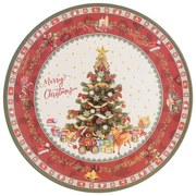 Vianočný tanier / podnos so stromčekom Merry Christmas - Ø 33 * 1 cm