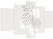Obraz - Line art monstera N⁰3 (150x105 cm)