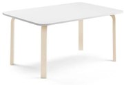 Stôl ELTON, 1400x700x590 mm, laminát - biela, breza