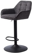 Barová stolička Unique Furniture NOLAN sivá látka 50840001