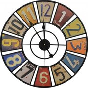 Kovové nástenné hodiny DED6711 v štýle Vintage, 40 cm