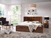furniture-nabytek.cz - Masívna posteľ Palison z palisandrového dreva, lakovaná, hnedá – 192×212×110 cm