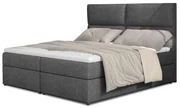 Manželská posteľ Boxspring 160 cm Amebra (svetlosivá) (s matracmi a úl. priestorom). Vlastná spoľahlivá doprava až k Vám domov. 1025389
