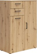 XXXLutz KOMODA, dub artisan, 80/115/40 cm Carryhome - Komody - 002427022132