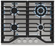 Klarstein Turbocast plynová varná doska, 304 nehrdzavejúca oceľ, 4 horáky, profesionálny liatinový držiak, horák wok