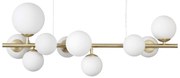 Ideal Lux - LED Luster na lanku PERLAGE 10xG9/3W/230V 81 cm zlatá/biela