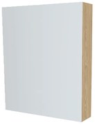 Mereo, Mereo Kúpeľňová zrkadlová skrinka 60 cm, galerka, 1x dvierka ľavá, Multidecor, Dub olejovaný, MER-CN798G61DUO1