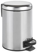 Pedálový odpadkový kôš v striebornej farbe Wenko Leman Shiny, 3 l