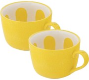 Altom Súprava keramických jumbo hrnčekov Tropicana citrón 470 ml, 2 ks
