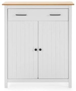 Biela vysoká komoda z borovicového dreva 90x110 cm Miranda – Marckeric