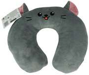 Cestovný vankúšik TRAVEL FRIENDS 33x25 cm plyšový - viac farieb Farba: Sivá