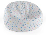 Sablio Sedací vak Cocoon Barevné puntíky na bílé - 115 x 75 cm x 45 cm