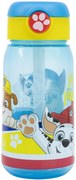 Plastová fľaša na pitie so slamkou a viečkom Tlapková patrola - Paw Patrol - 510 ml