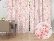 Biante Bavlnený záves Sandra SA-633 Ružové čerešňové kvety na bielom 150x140 cm