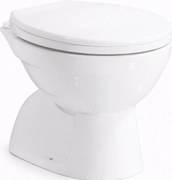 EUROPA || WC misa s hlbokým splachovaním a sedátkom, keramika, biela, spodný odpad