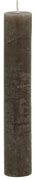 Hnedá úzka krátka sviečka Short dinner coffee - Ø 2*11cm / 4h