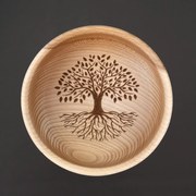 AMADEA Drevená miska strom, masívne drevo, 20 cm