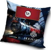 Velúrový vankúš Harry Potter – motív Expres do Rokfortu - 40 x 40 cm