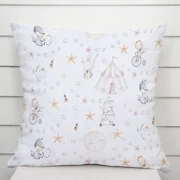 Biante Detská bavlnená obliečka na vankúš Sandra SA-371 Ružový cirkus so zvieratkami 30 x 50 cm