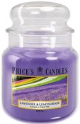 PRICE´S MIDI sviečka v skle Lavender & Lemongrass - horenie 90h