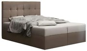 Manželská posteľ  Boxspring 140 cm Duel 2 (hnedá) (s matracom a úložným priestorom). Vlastná spoľahlivá doprava až k Vám domov. 1046445