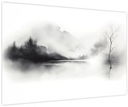 Obraz - Atramentová maľba krajiny (90x60 cm)